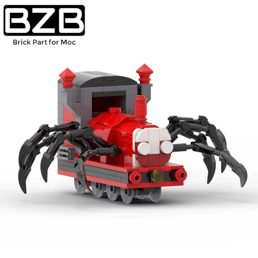 

BZB MOC Choo Choo Charles Red spider train building block set creative game monster cartoon train model brick toy kids best gift