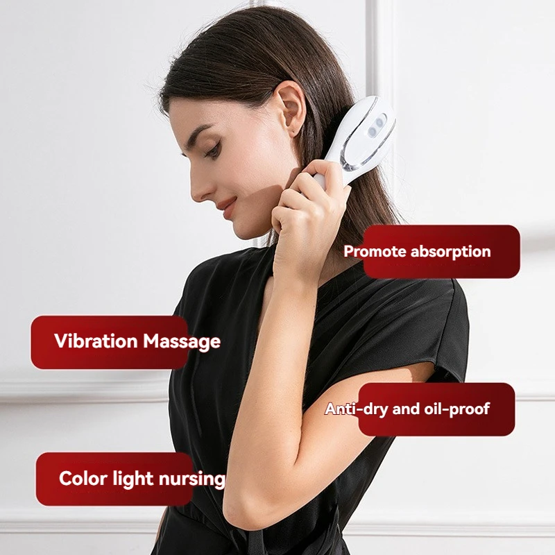 

Electric Spray Massage Comb Vibrating Head Massage Brush Red blue Light Therapy to Promote Hair Growth And Prevent Hair Loss