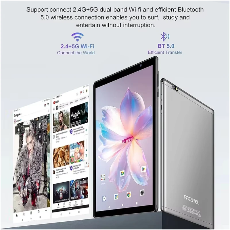 Q3 10.1インチ Android 12 タブレット オクタコア UNISOC T310 4GB RAM 64GB ROM 1280 x 800 ピクセル デュアルカメラ Type-C 8000mAh バッテリー