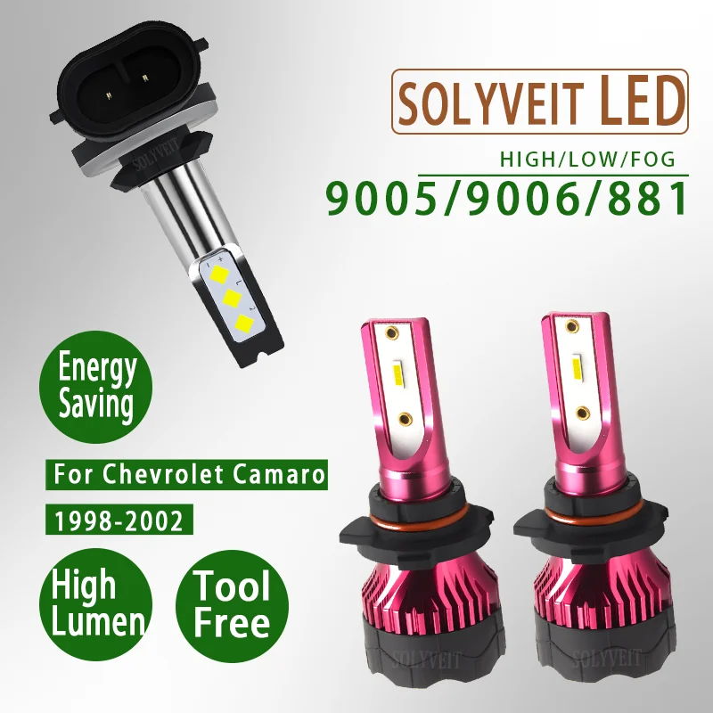 

Enhanced Illumination Waterproof Simple Setup LED 9005 9006 881 Headlight Foglight For Chevrolet Camaro 1998 1999 2000 2001 2002