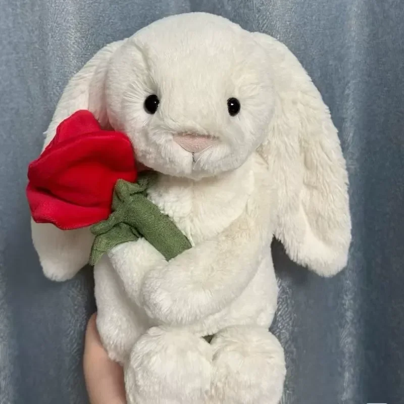 

Cute Bunny Rabbit Plush Body Pillow Cartoon Kawaii Fluffy Stuffed Cushion Rabbit Decorative Body Pillow Sleeping Back Cushion