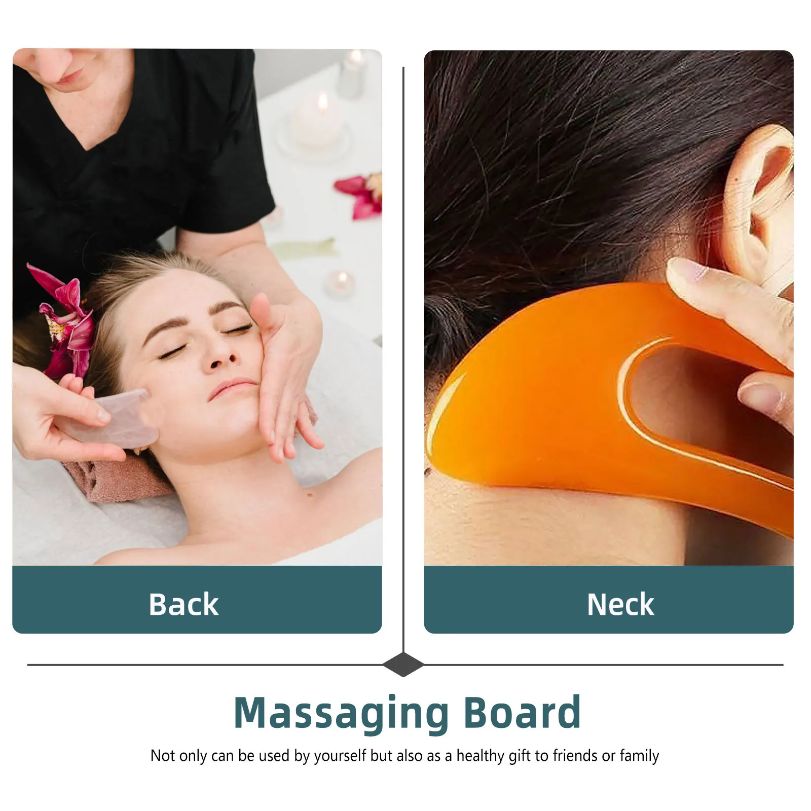

2pcs Natural Scraping Board For Body Face Neck Back Massage Therapy Muscle Relief Accessory Scraping Plate Massage Tool