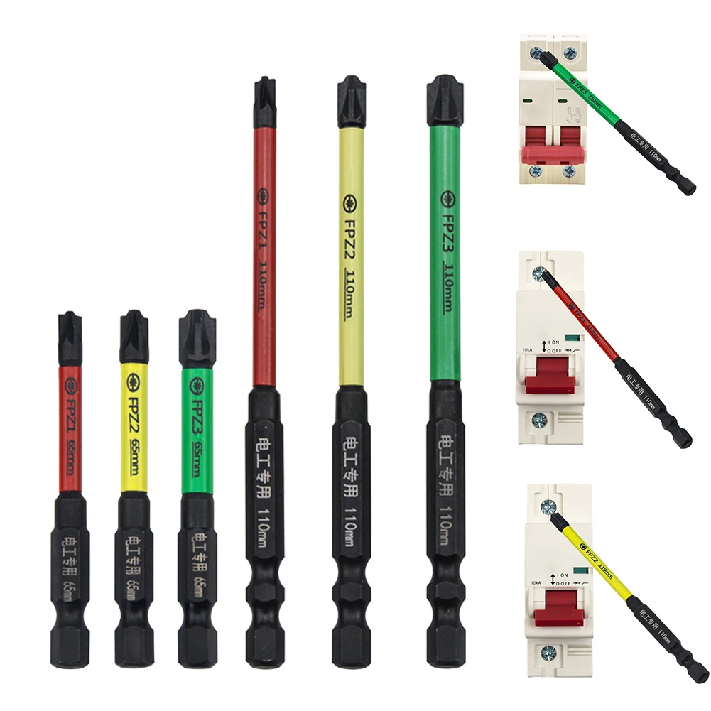 

Screwdriver Bit Magnetic Special Batch Head Alloy Steel Slotted Cross Screwdriver Bit For Electrician FPZ1 FPZ2 FPZ3 Hand Tools
