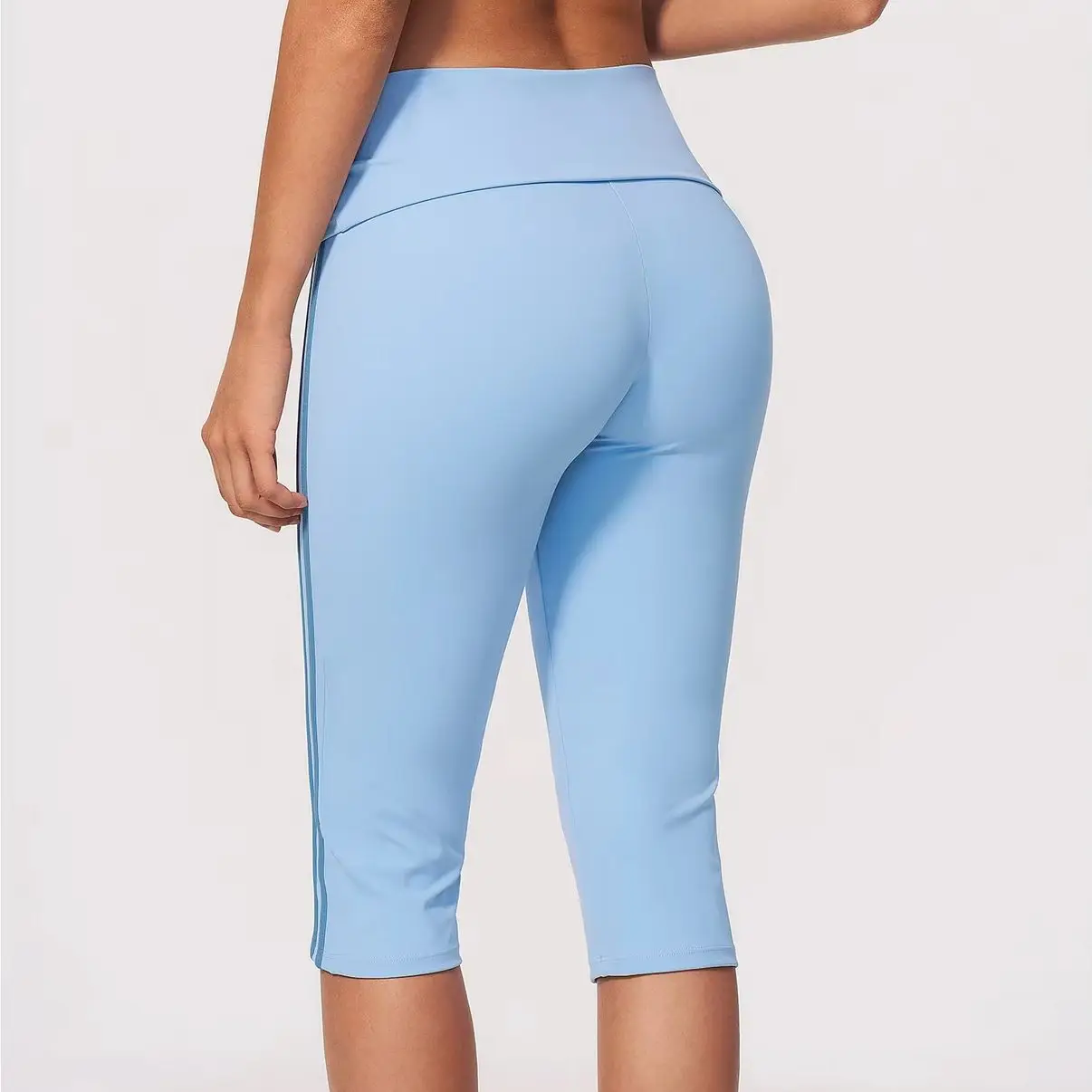 Women's High-Waisted Sports Shorts Flip Over Yoga Pants Cycling Jogging Fitness Gym Shorts Female Breathable Workout Yoga Short