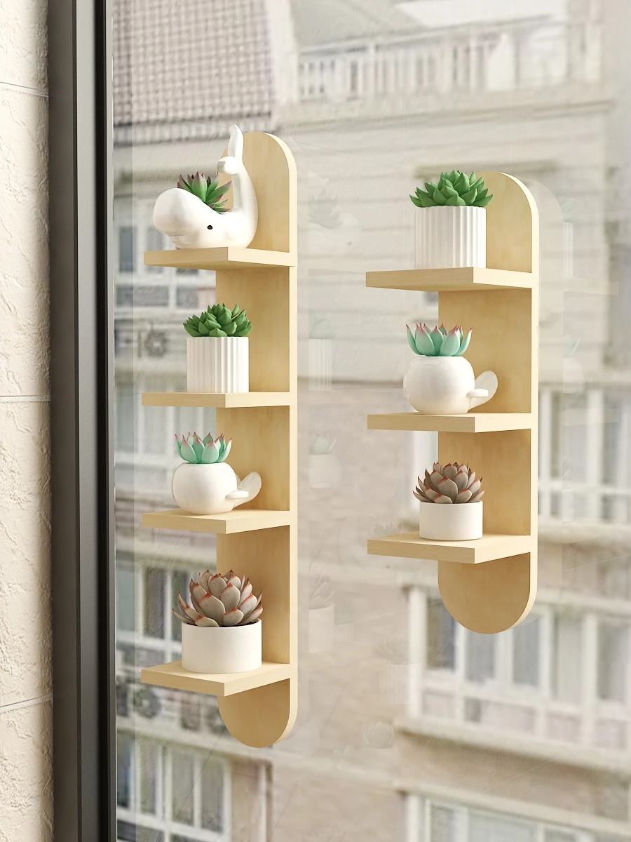 customized balcony, windowsill, bay window, wall hanging, narrow and succulent flower rack, green plant storage rack