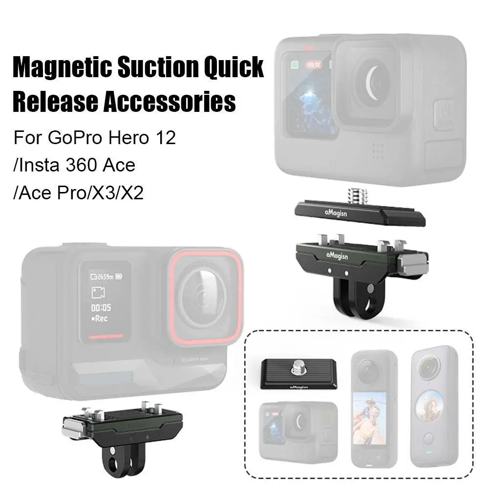 

Magnetic Quick Release Mount for Insta360 Ace Pro Magnetic Adapter Base for Insta360 Ace Accessory N4N6