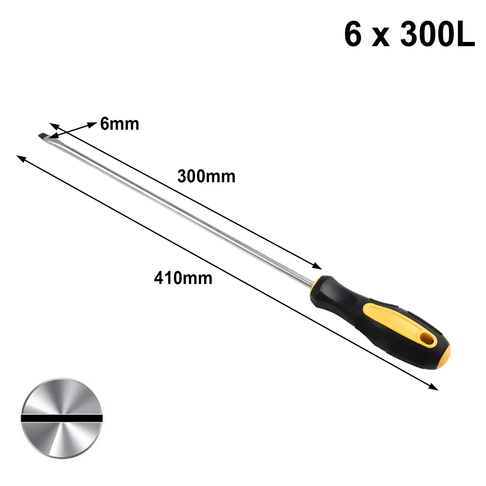 1 pz Cacciavite a croce/a taglio esteso Cacciavite magnetico da 12 pollici Extra lungo Manico in gomma Cacciavite a mano Cacciaviti