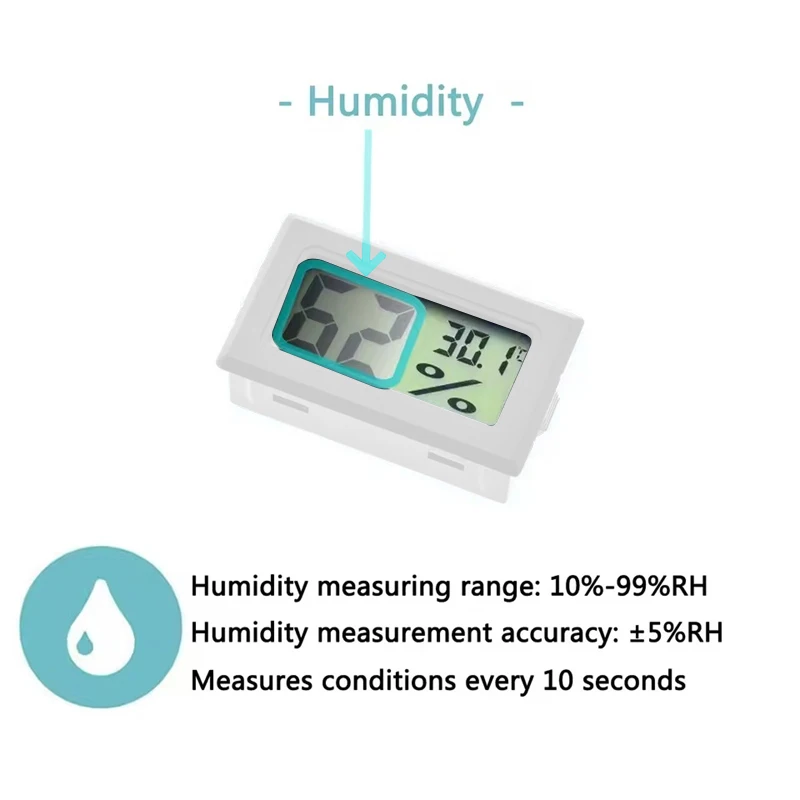 Мини-цифровой дисплей, измеритель температуры и влажности в помещении, термометр, гигрометр с батареей для 3D-принтера, сушилка, коробки для сигар