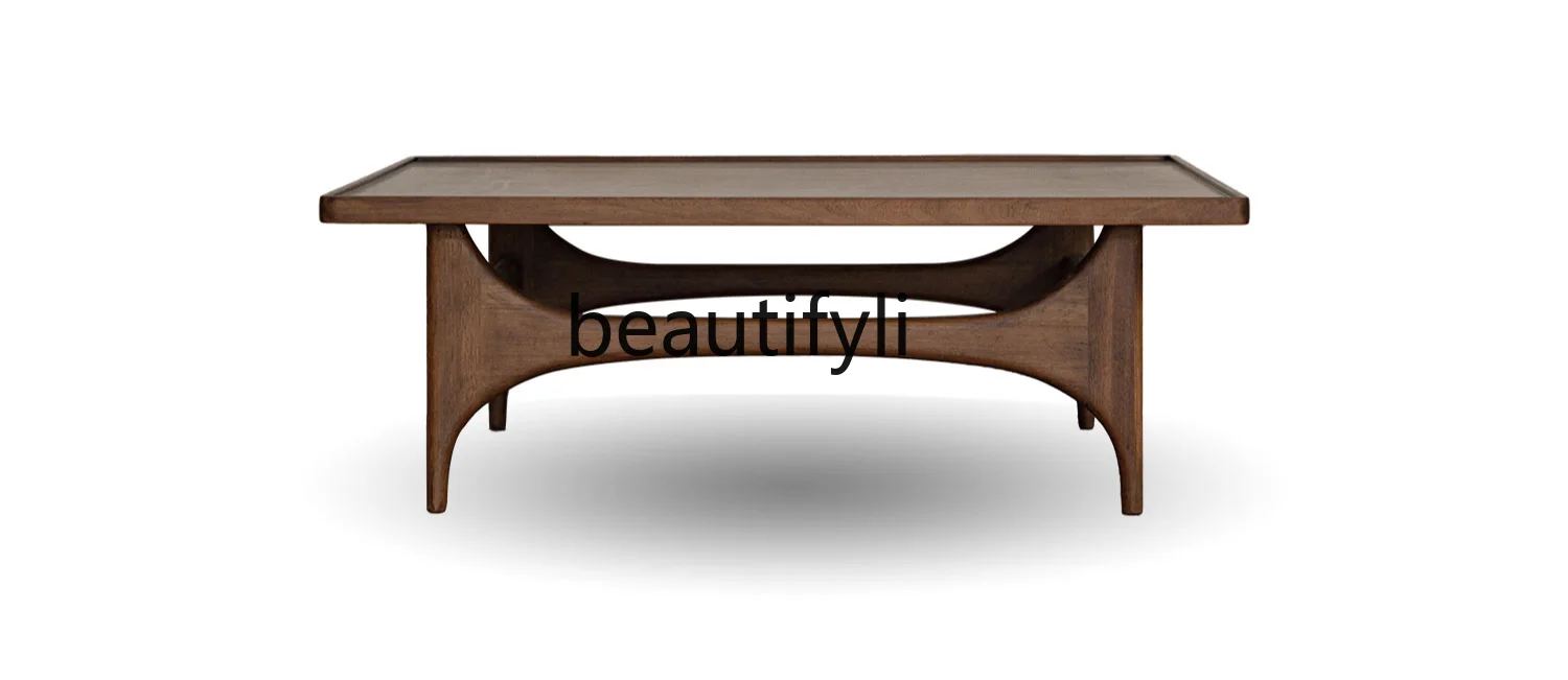 

Retro Quiet Style Solid Wood Teak Designer B & B Home Living Room Square Tea Table