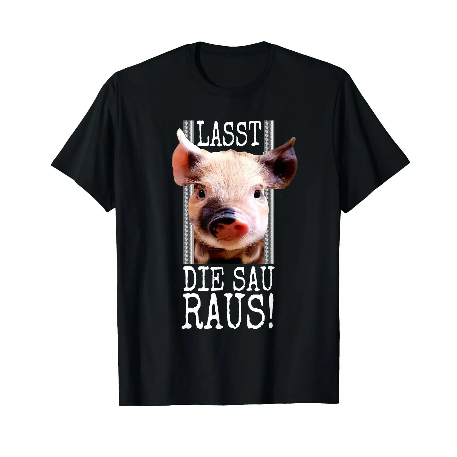 T-shirt Let the Pig Out contre la cruauté animale, la liberté des animaux, vintage, lavé, polyvalent, respirant, streetwear, élégant