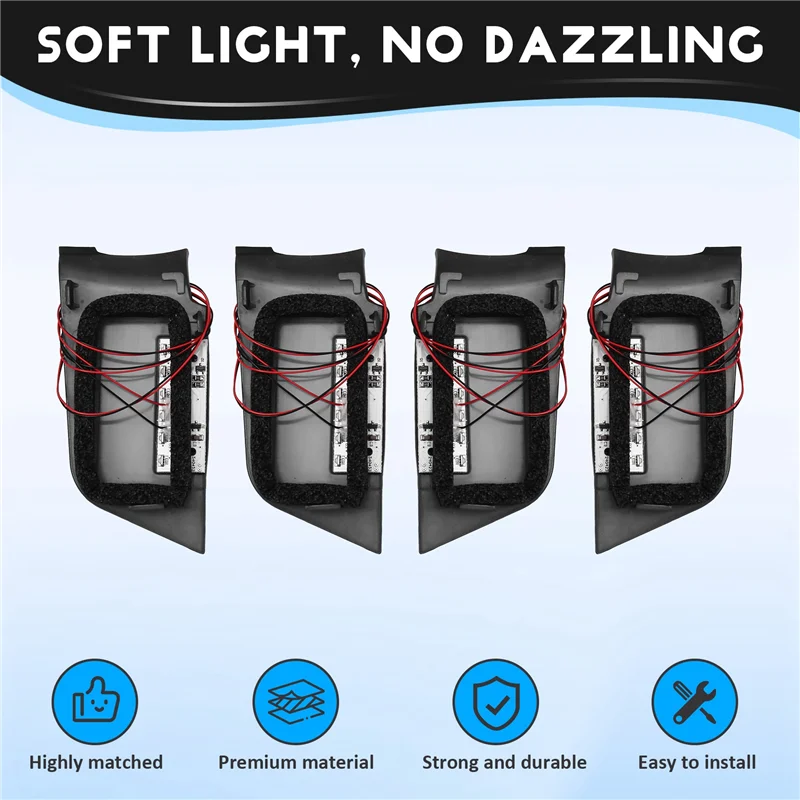 

LED Car Inner Ambient Light For Toyota RAV4 2019-2023 7-Color Handle Door Bowl Lamp Replacement Decorative Light A