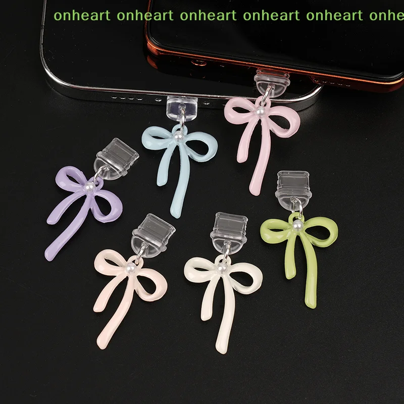 

[C]Phone Dust Plug Pendant For Type-c Port Fashion Cute Bow Mobile Phone Dust Plug Charging Port Protector Anti-dust Plug Cover