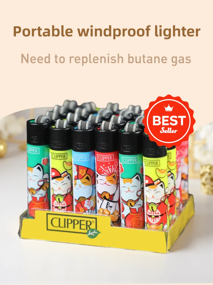 (excluding butane gas) 24pcs Portable windproof lighter, butane gas lighter, refillable gas lighter, used for picnic ignition
