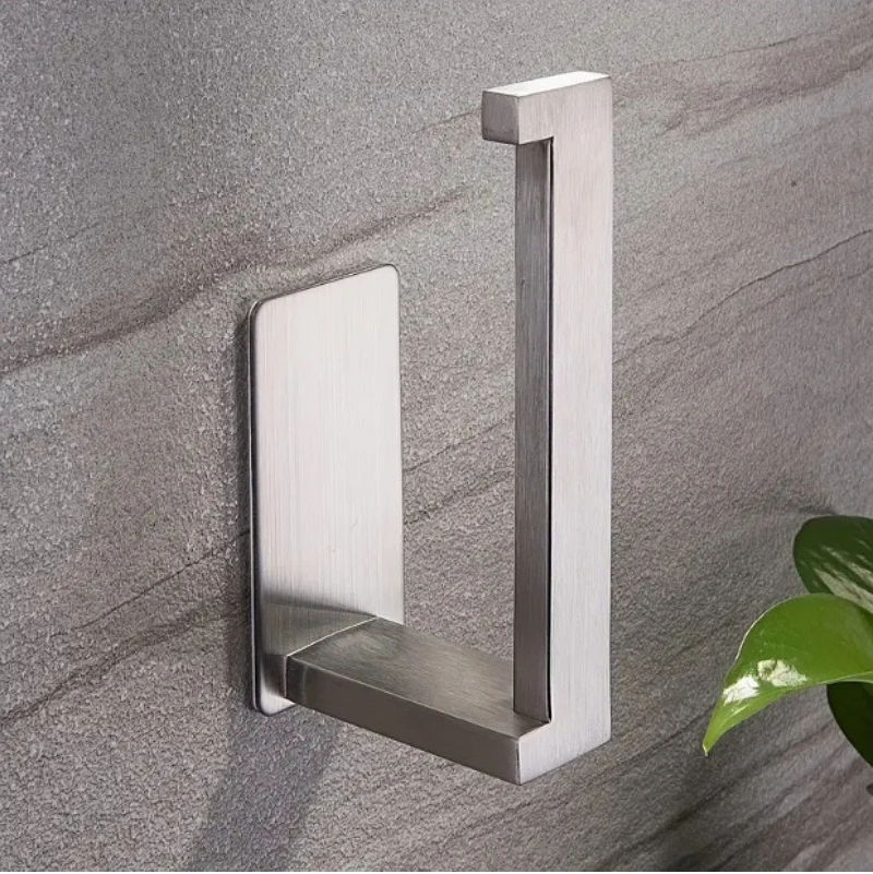 

Adhesive Stainless Steel Toilet Paper Holder Bathroom Wall Storage Stand Kitchen Roll Paper Tissue Towel Dispenser Napkins Rack