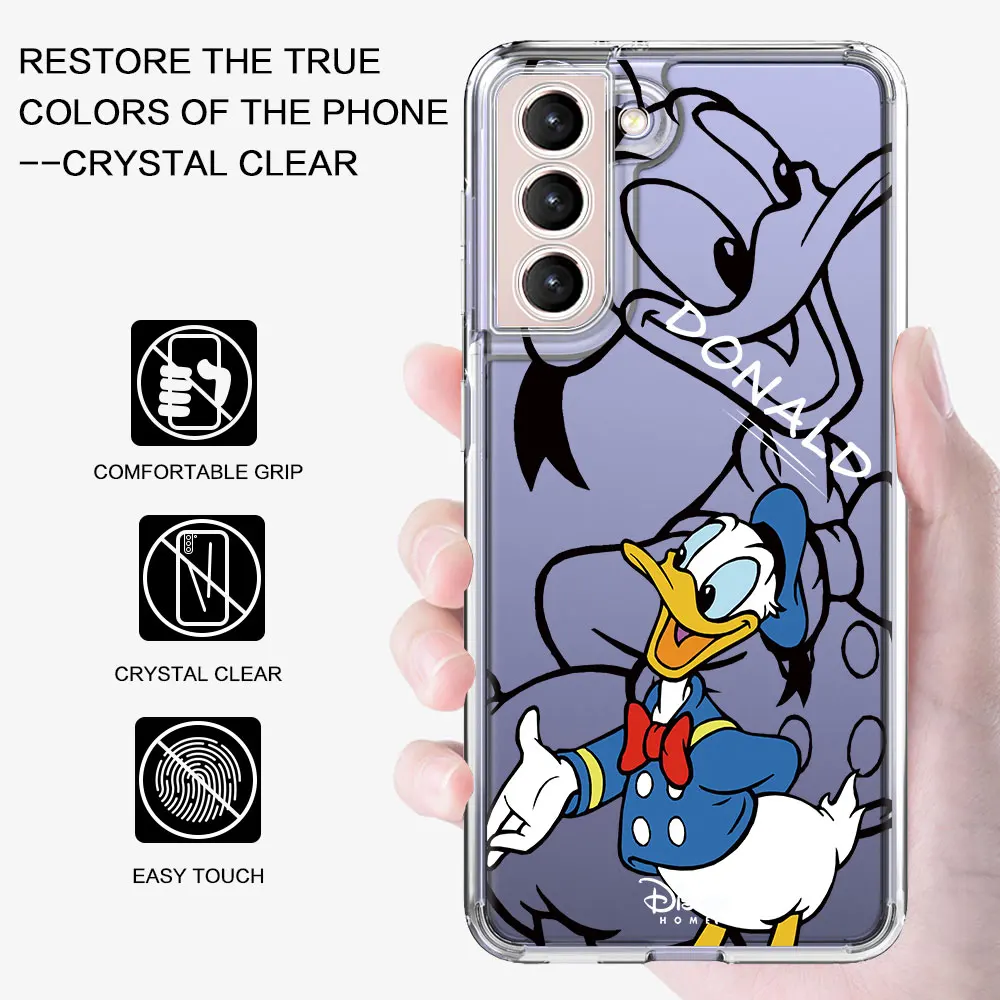 Soft Case for Samsung Galaxy S23 S20 S21 FE S22 S24 Ultra S8 S10 Lite S9 Plus Transparent Cover Disney Mickey Wonderful House