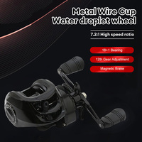 Left/Right hand Baitcasting Reel High Speed 7.2:1 Gear Ratio Powerful Low Profile Baitcaster Reel For Freshwater Saltwater