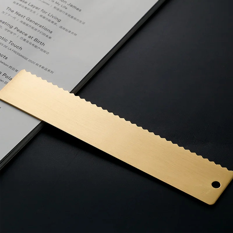 Gold Brass Ruler 15cm Thickness Copper Ruler Small Bookmark Ruler Thickness Copper Ruler Gold Brass Measuring Tool With Straight