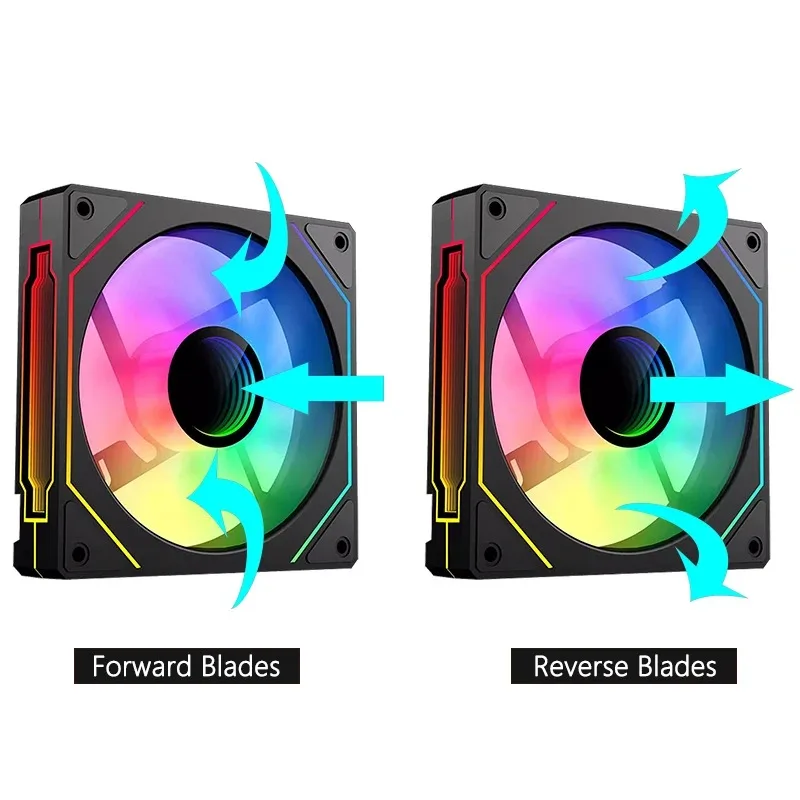 Prism4 Pro ARGB Fan 120mm PC Case Fan Kit 4pin PWM CPU Cooling Fans 3pin 5v RGB 12cm Gaming Computer Fan