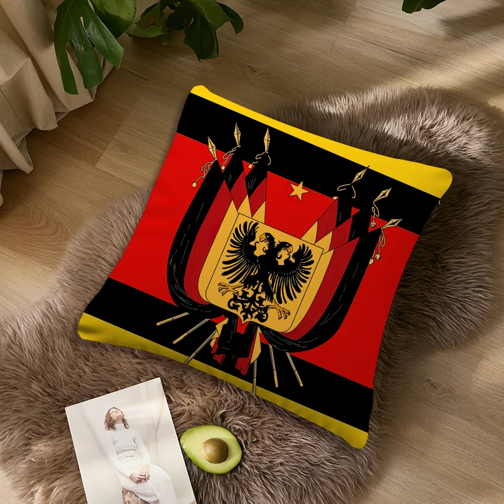 G-Deutschland Kissenbezug, Wohnzimmer-Akzent, Couch, Rückenstütze, quadratisch, Lounge, erholsamer Nickerchenbegleiter ﻿ – Detail 4