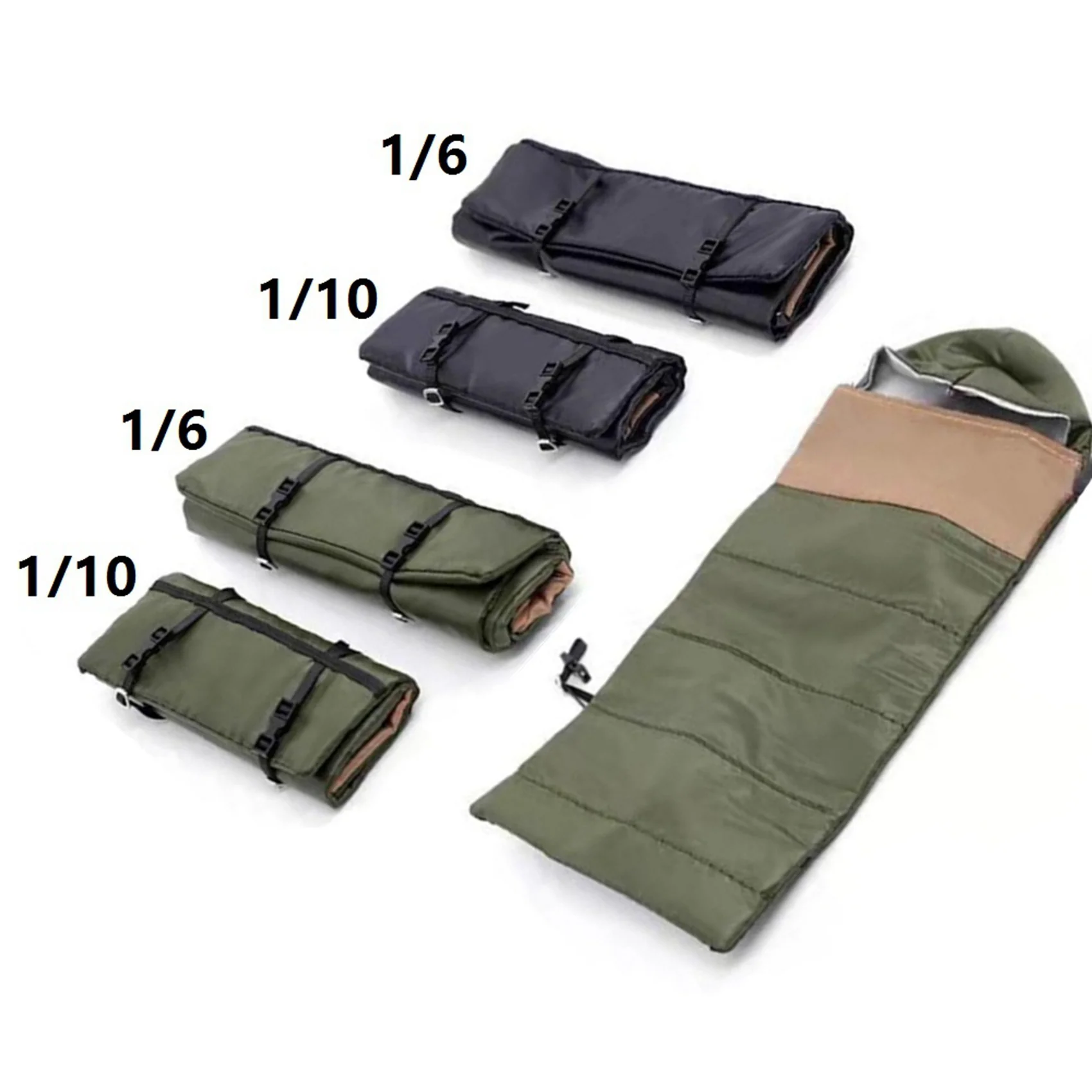 

LALA 2X RC Car Simulation Sleeping Bag Decoration For 1/10 RC Crawler Car Axial SCX10 90046 Traxxas TRX4 D90 YK4102 YK4103,2