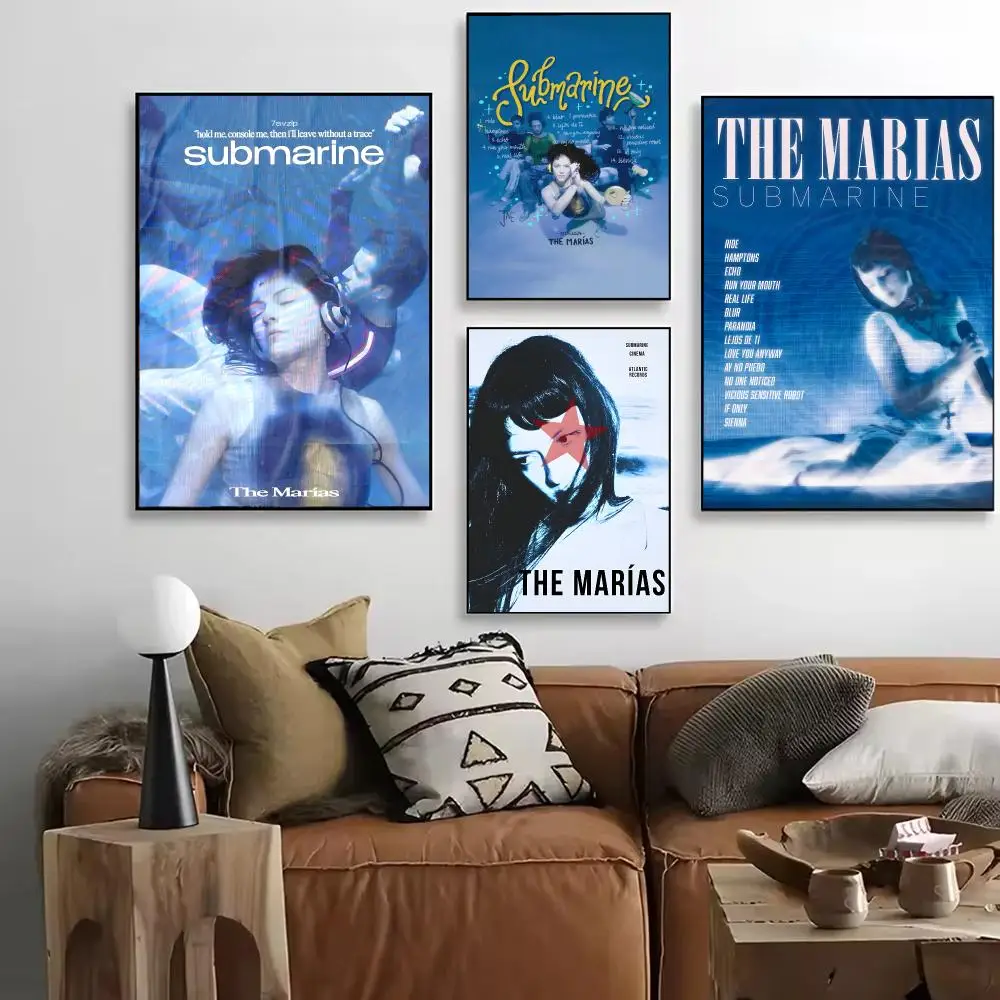 THE M-MARIAS SUBMARINE Poster HD Art Retro Self-adhesive DIY Room Home Living Room Club Wall Decor Gift