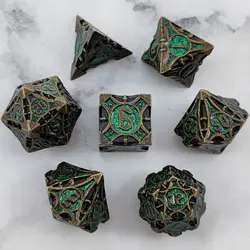 DND Dice Board Game Metal Polyhedral Dice for Dungeon and Dragons RPG Dice Set for D&D Role Playing Game D20 D12 D10 D8 D6 D4