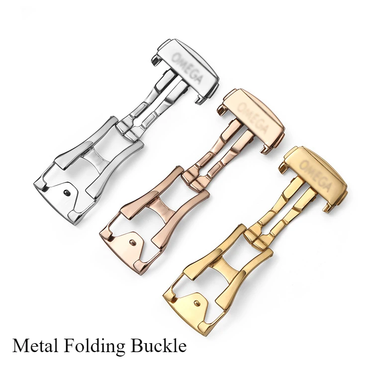 16 18 20mm Stainless Steel Butterfly Seahorse Folding Buckle Metal Watch Band Strap Deployment Clasp Watch Repair Tool