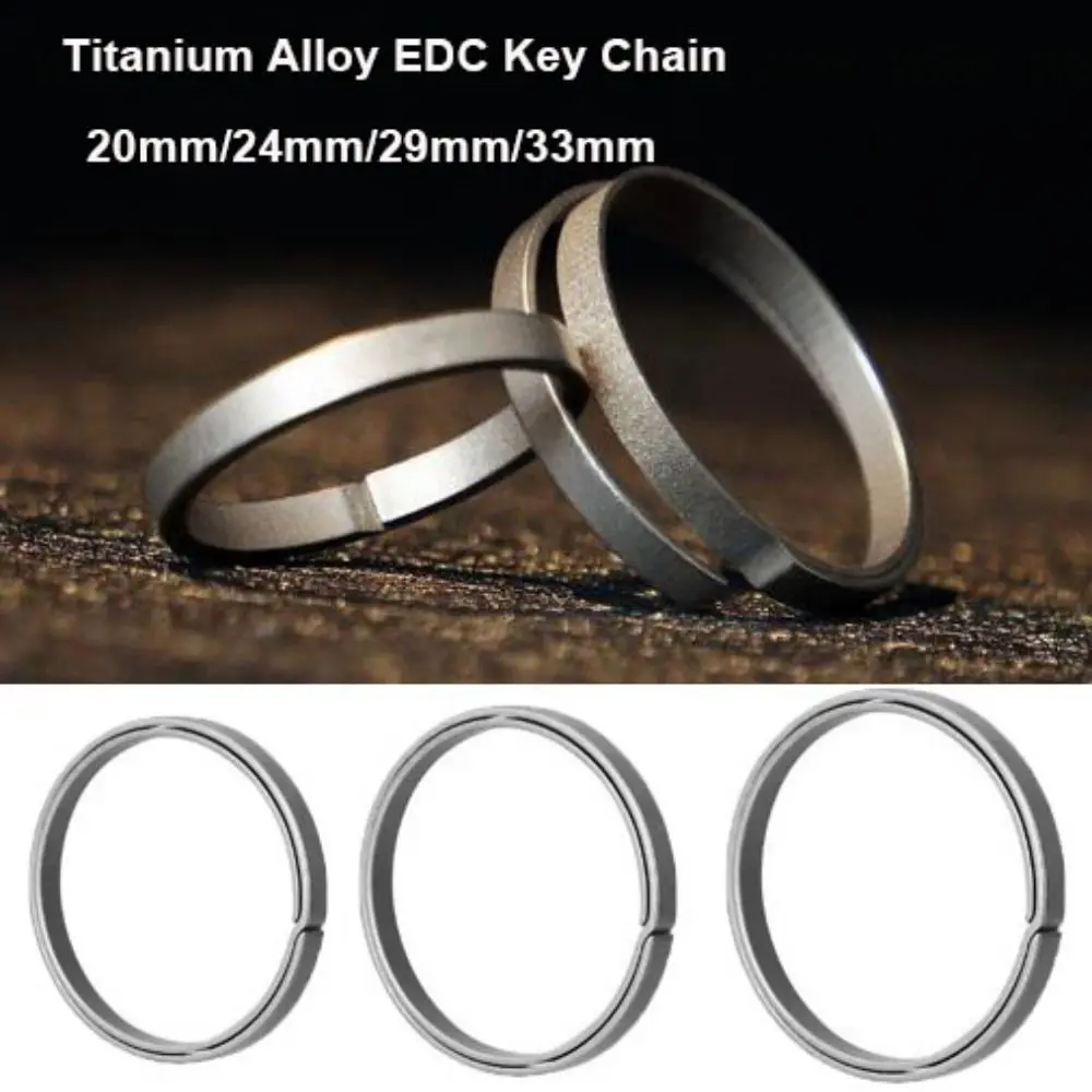 

20 мм/24 мм/29 мм/33 мм титановый сплав EDC брелок портативный 4 размера брелок для ключей круглый зажим уличный брелок с пряжкой