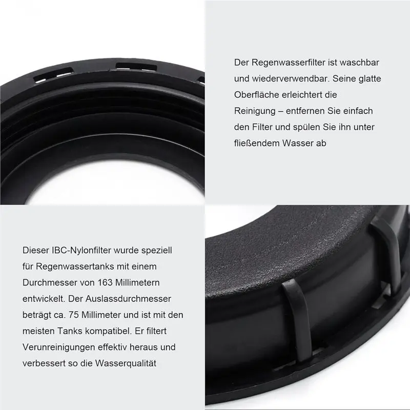 [A93Z!】 IBC 163Mm Ton Drum Fittings Plastic Cap With Filter Straight Head Rainwater Cover Washable