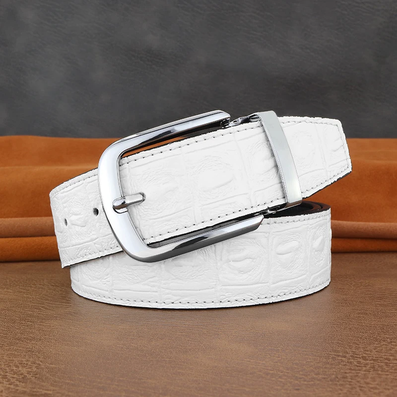 

High Quality designer pin buckle belts men luxury famous brand 3.8cm wide genuine leather fashion young men ceinture homme B782