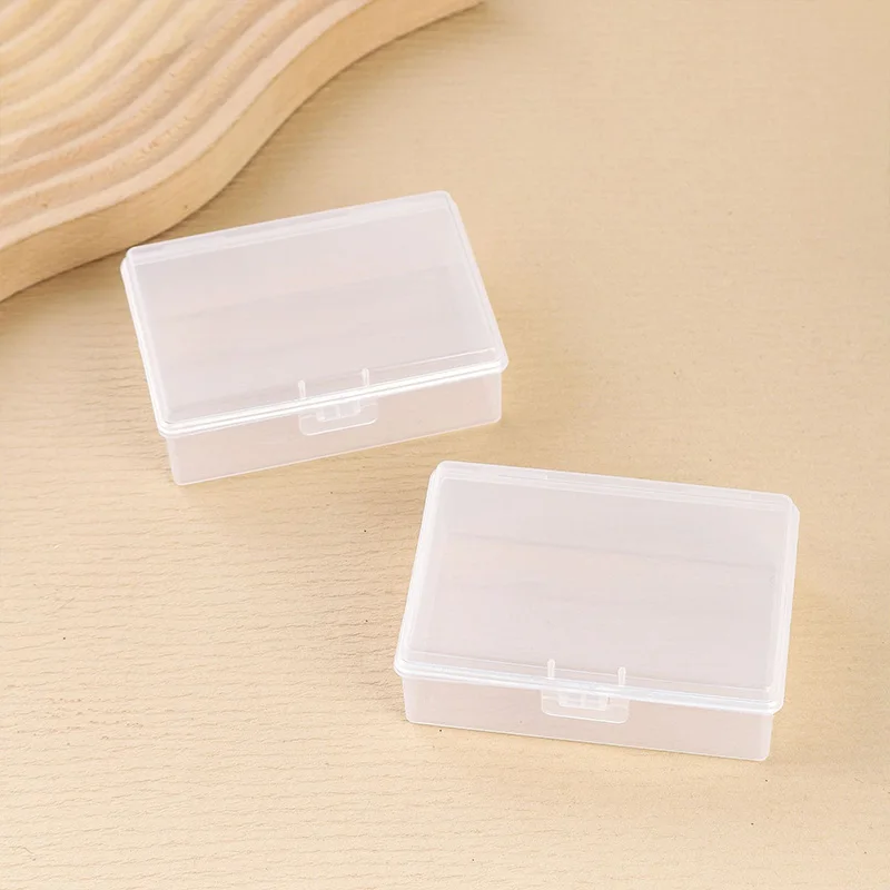 Clear 1Pcs PP Storage Box Mini Transparent Plastic Case Container Rectangular Box Packaging Box For Jewellry Beads Small Items