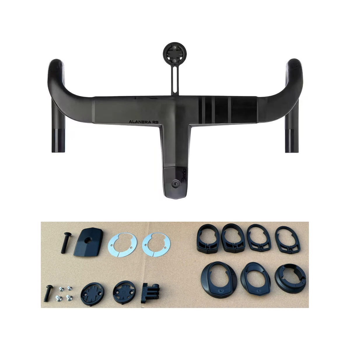 

2026 Newest Black LOGO Fully hidden cable Road Bike Full Carbon Fibre Handlebar and Stem Integrated with speedometers stents