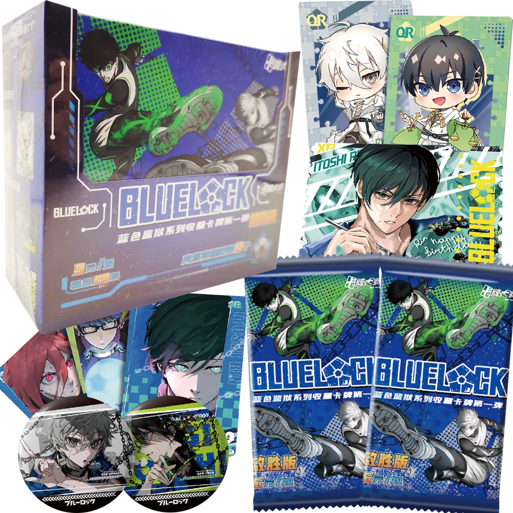 

Anime BLUE LOCK Game Collection Cards Highly Beloved Characters Wonderful Moments Handsome Close-up Skill Cards Family Table Toy