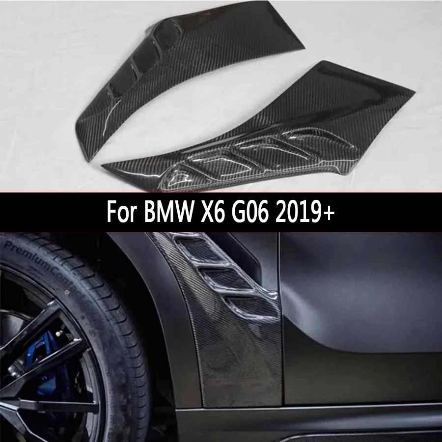 

For BMW X6 G06 2019+ Carbon Fiber Wind knife Auto Fender Side Air Vent Outlet Cover Trim Fit Upgrade body kit