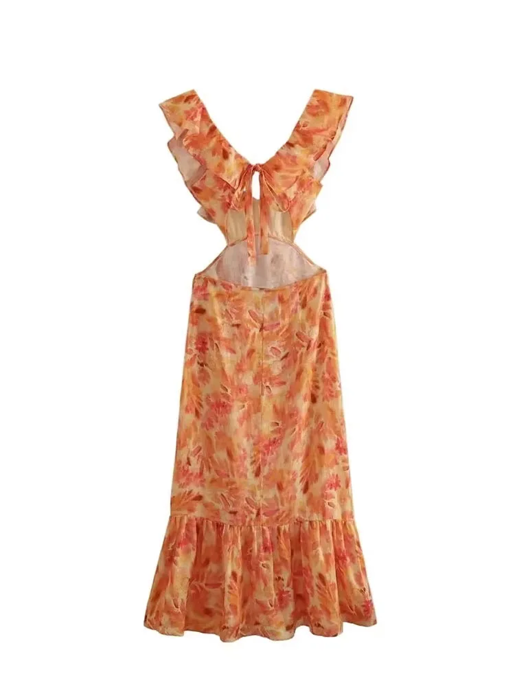 strapless open back dress Venus Womens Wrap Maxi Dress main image 0