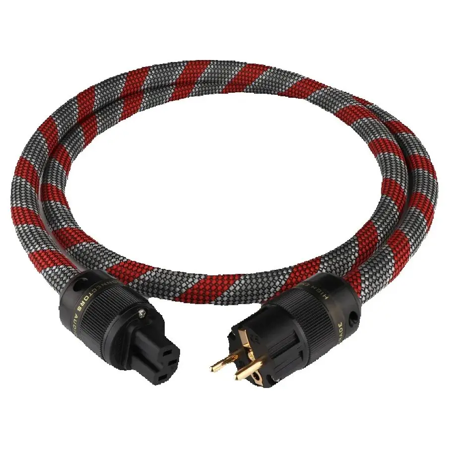 

HIfi Audio EU Power Cord hi-end Audiophile European AC Power cord with Gold-plated schuko plug for amplifier and player