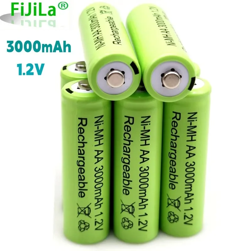 AA 1.2V 3000mAh NiMH 1.2V akumulatory zielona bateria ogrodowa lampa słoneczna latarka LED latarnia lampa latarka