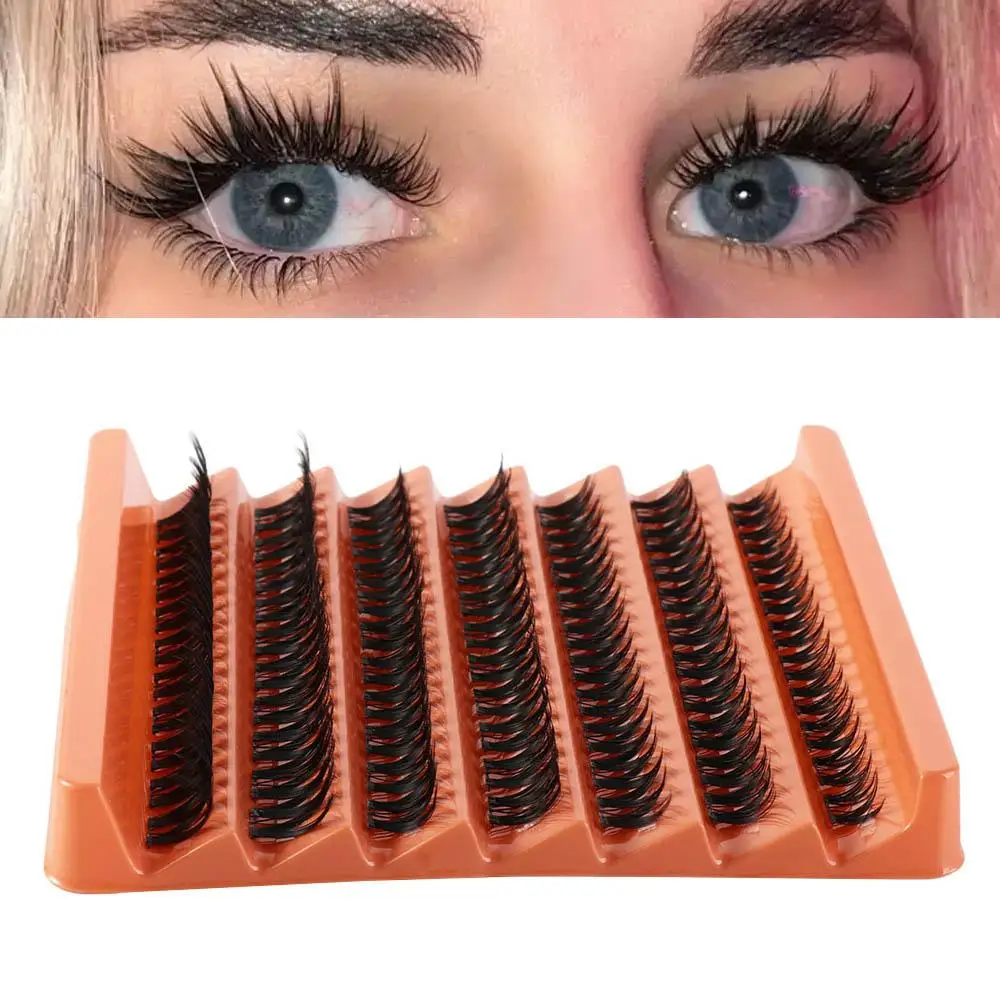 63 Cluster/scatola Morbido Individuale Cluster Ciglia Estensione Ciglia FAI DA TE Soffici Croce Ciglia Finte Fata 10/12/14mm