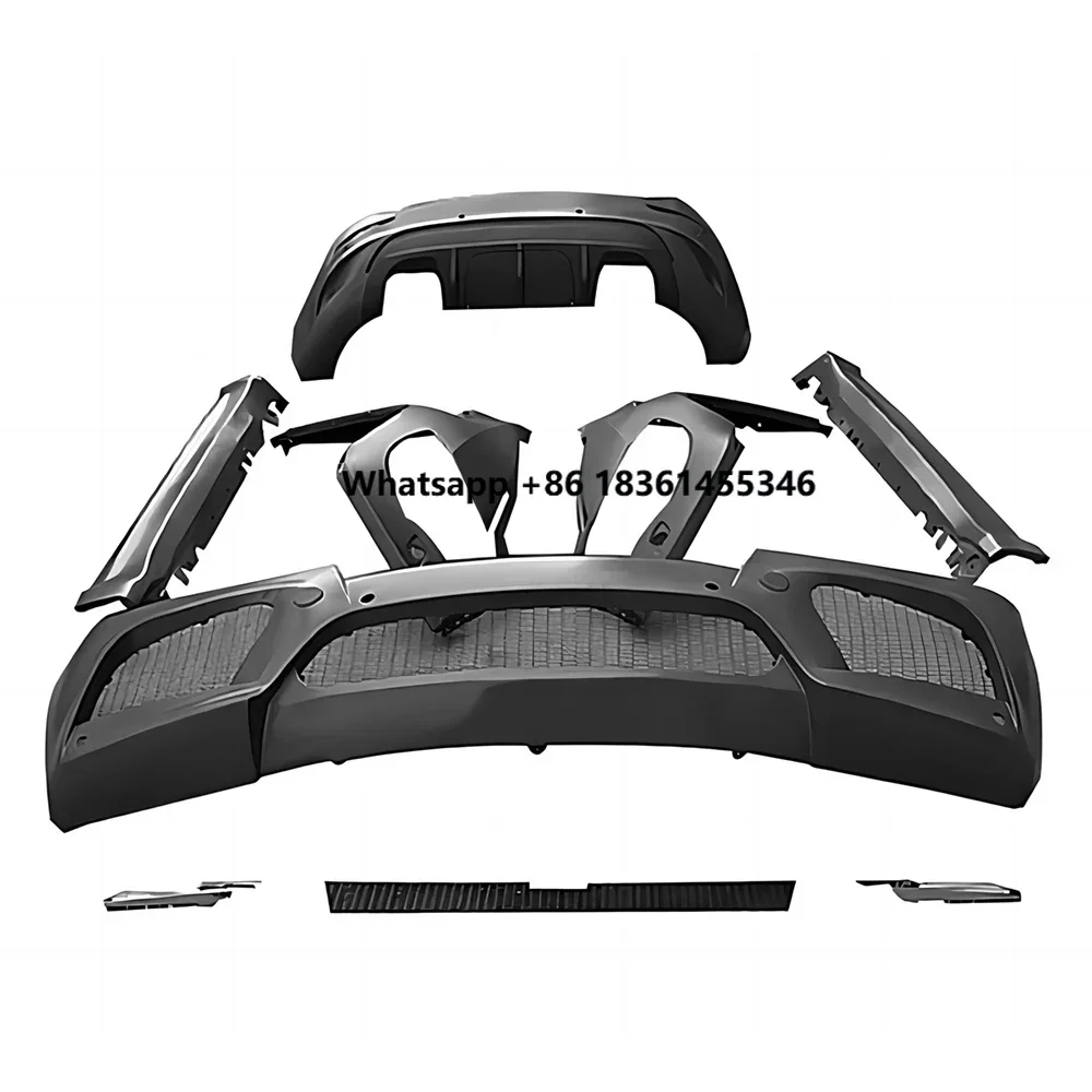 

For E71 X6 07-13 Change to X6M Style Front Rear Bumper Side Skirts Fender Flares Full Body Kit