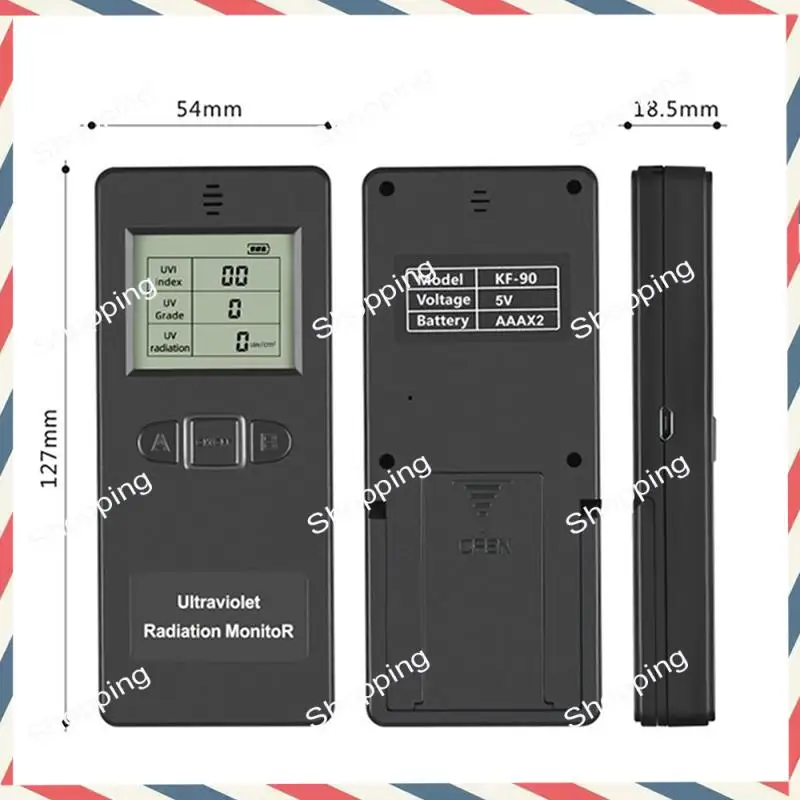 M20K ABS Radiation Monitor Digital UV Detector For Home Office Outdoor Inspection Black