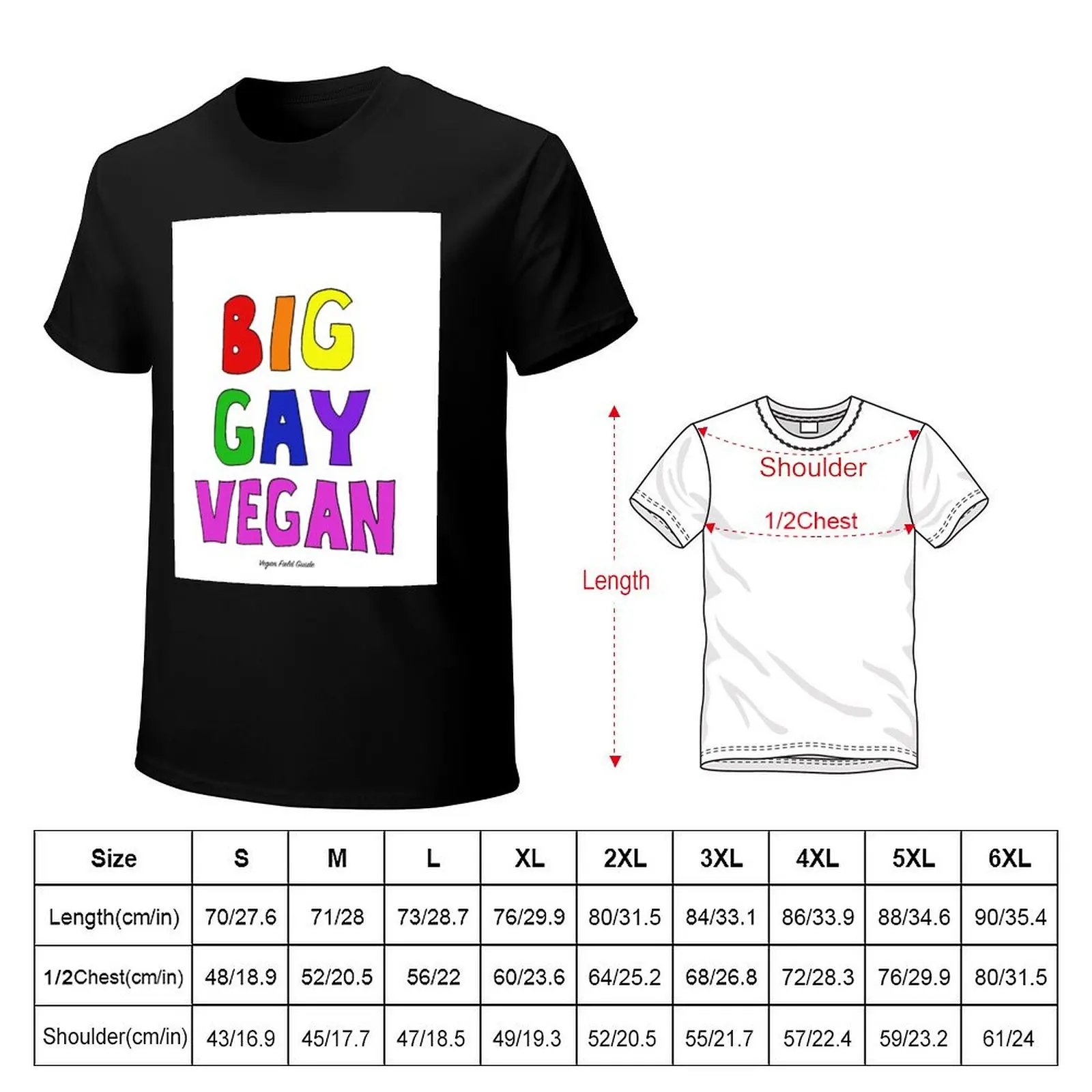 Big Gay Vegan T-Shirt graphics graphic t shirts basketball graphic tees T-shirt men