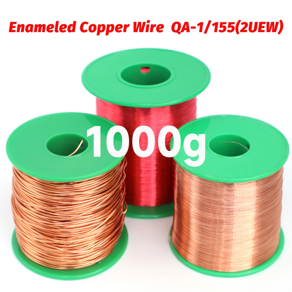 

1000g 0.06 0.07 0.08 0.1 0.2 0.3 0.4 0.5 0.65 0.7 0.8 mm Qa-1-155 Wire Enameled Copper Wire Magnetic Coil Winding High Temper