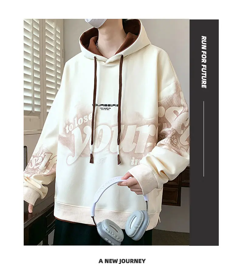 2026 Frühling Herbst Herren Casual Baumwoll-Hoodies Jugend Streetwear Pull-On Sweatshirts Slim Fit Pullover Outdoor Top Kapuzenpullover Kleidung – Detail 15
