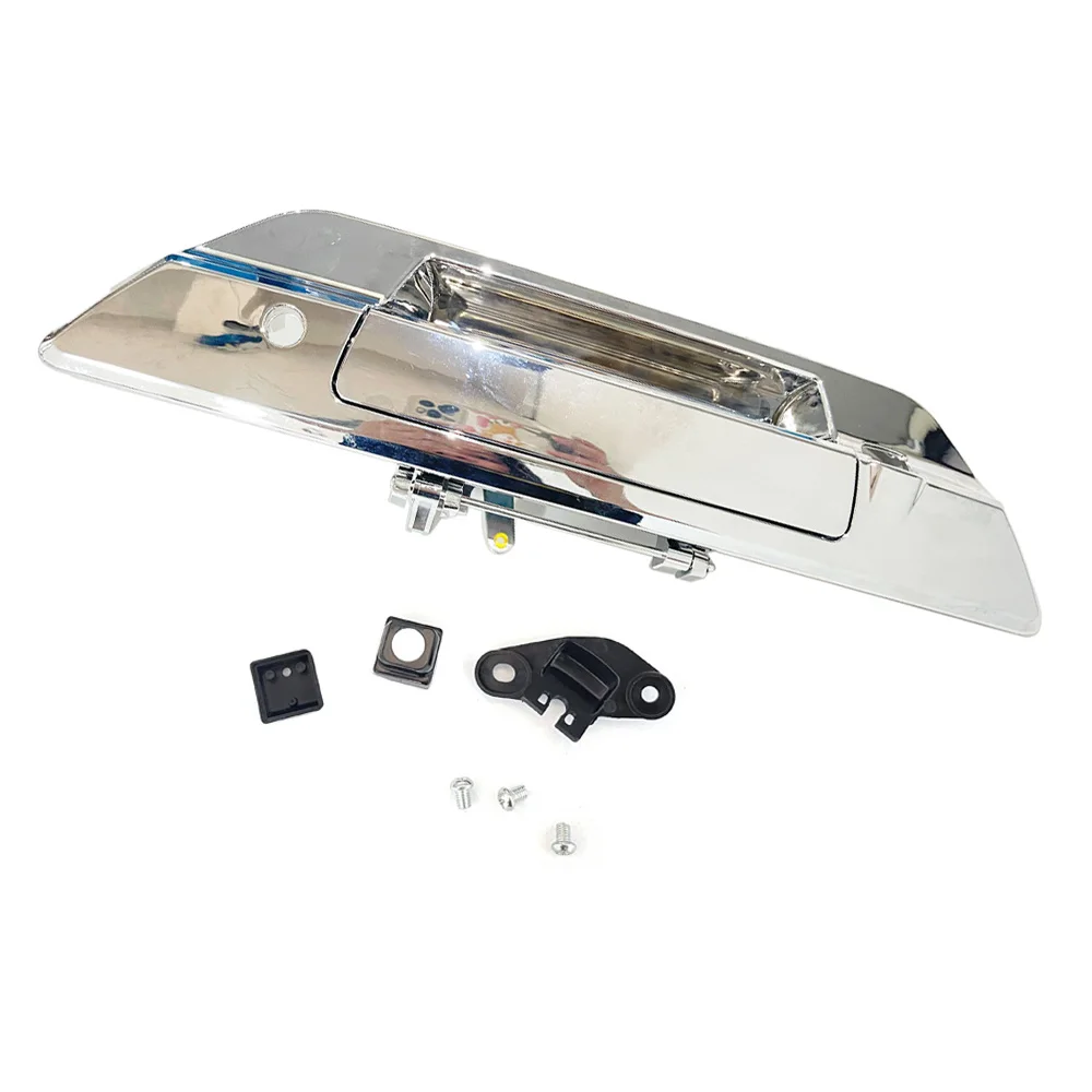 For Toyota Hilux Revo 2015 -2021 All Chrome Tailgate Handle Back Door Handle Trunk Handle with Camera and Key Hole Type
