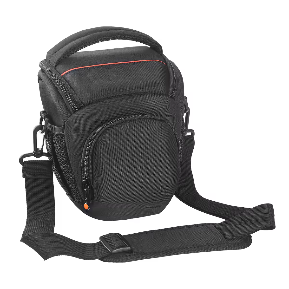 תיק מצלמה שחור FOSOTO FT-R5 DSLR, כיסוי כתף עמיד למים ומתאים למצלמות קנון, ניקון, פנטקס ואולימפוס