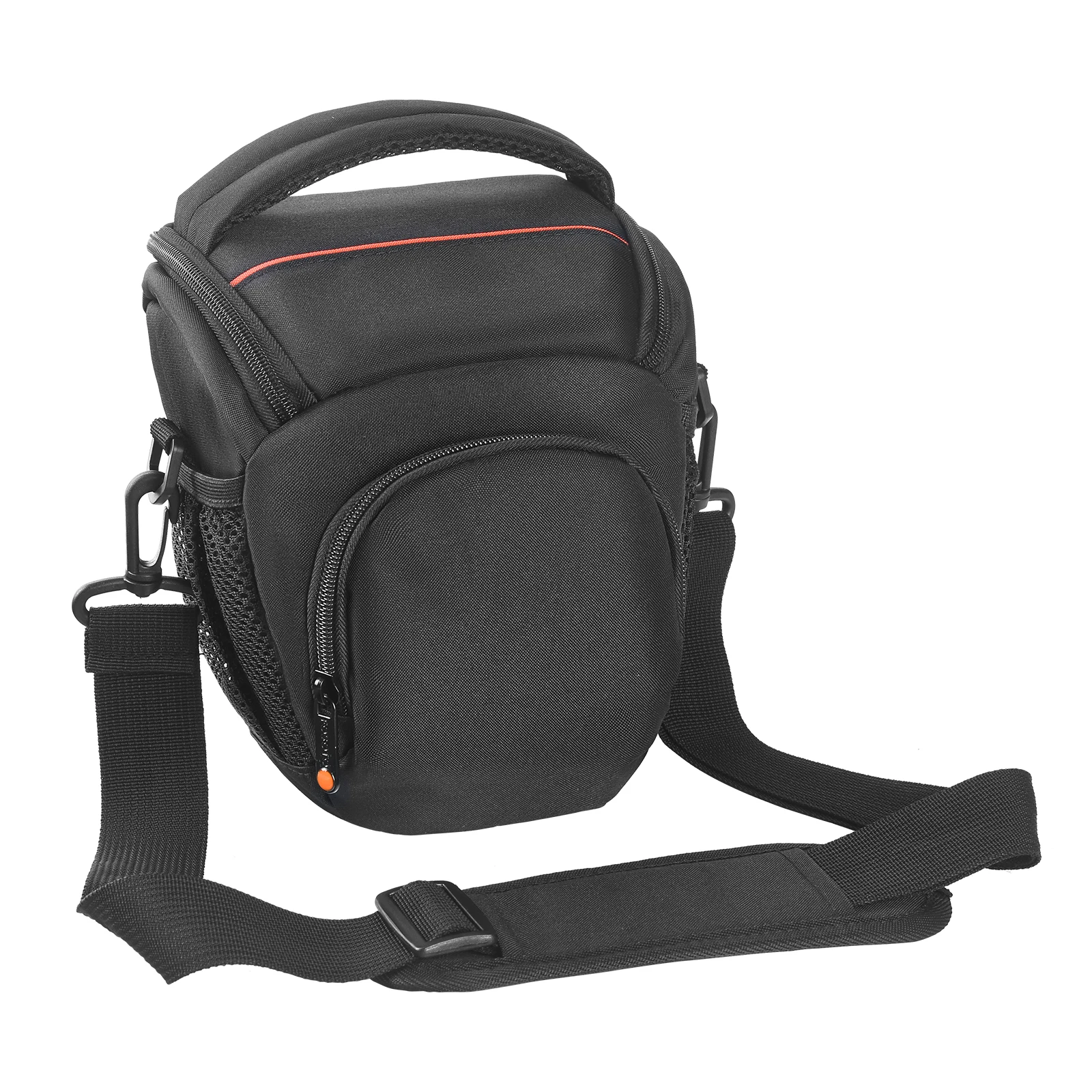 FOSOTO FT-R5 czarna torba na lustrzankę cyfrową na ramię wodoodporna osłona przeciwdeszczowa etui na ramię kompatybilne z Canon Nikon Pentax Olympus
