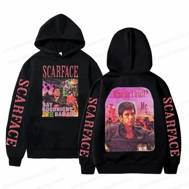 Movie Scarface Hoodies Men Women Fashion Hip Hop Hoodie Kids Coats Women Sweats Tony Montana Clothing Women\'s Tracksuits Girl