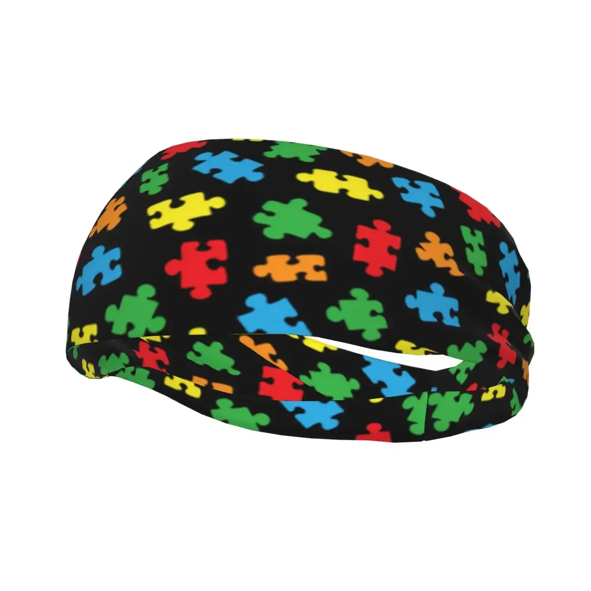 Headband Colored Puzzles Headwrap Hairband for Tennis Gym Fitness Headwear Hair Accessories