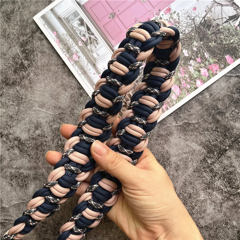 Strap for Handbags Handwoven Lanyard Contrasting Colors Bag Strap Luxury Telephone Shoulder Strap Underarm Bag Accessories