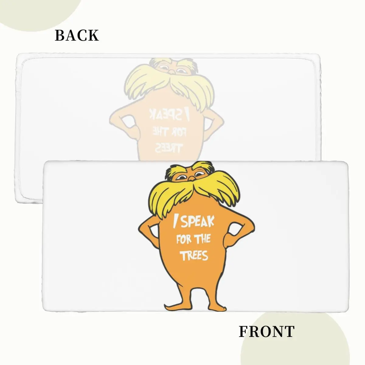 Lorax I Speak For The Trees Custom Rectangular Tablecloth Oilproof Table Cover for Dining Events Table Cloth